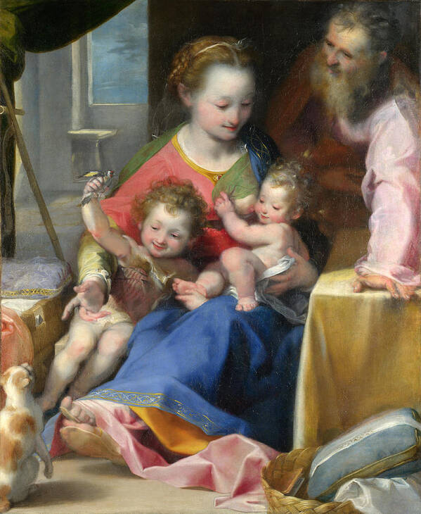 Federico Barocci Poster featuring the painting The Madonna of the Cat by Federico Barocci