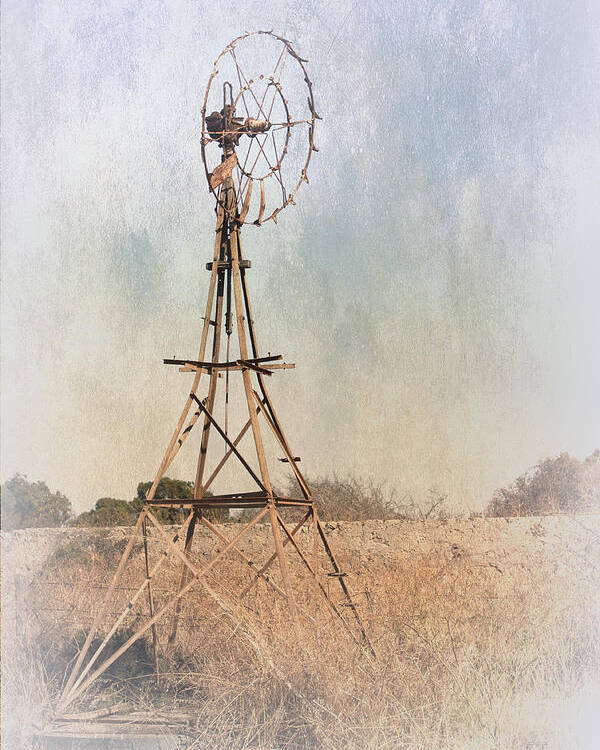 Windmill Poster featuring the photograph The Old Windmill by Elaine Teague