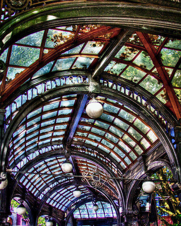 The Pergola Ceiling In Pioneer Square Poster featuring the photograph The Pergola Ceiling in Pioneer Square by David Patterson
