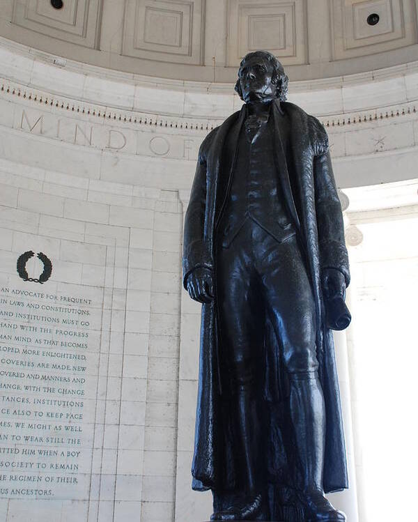 Declaration Of Independence Poster featuring the photograph Thomas Jefferson Statue by Kenny Glover