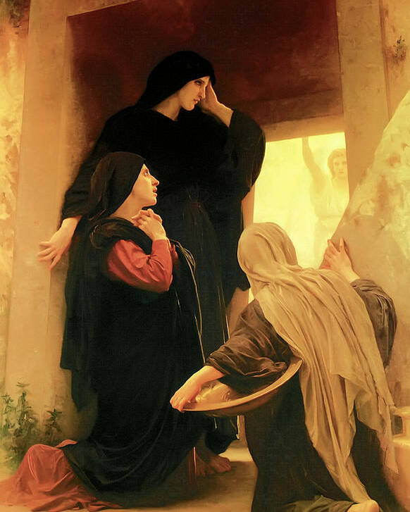 William Adolphe Bouguereau Poster featuring the painting Three Marys at the Tomb by William Adolphe Bouguereau