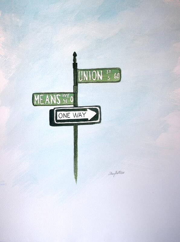 Concord Poster featuring the painting Union Means One Way by Stacy C Bottoms