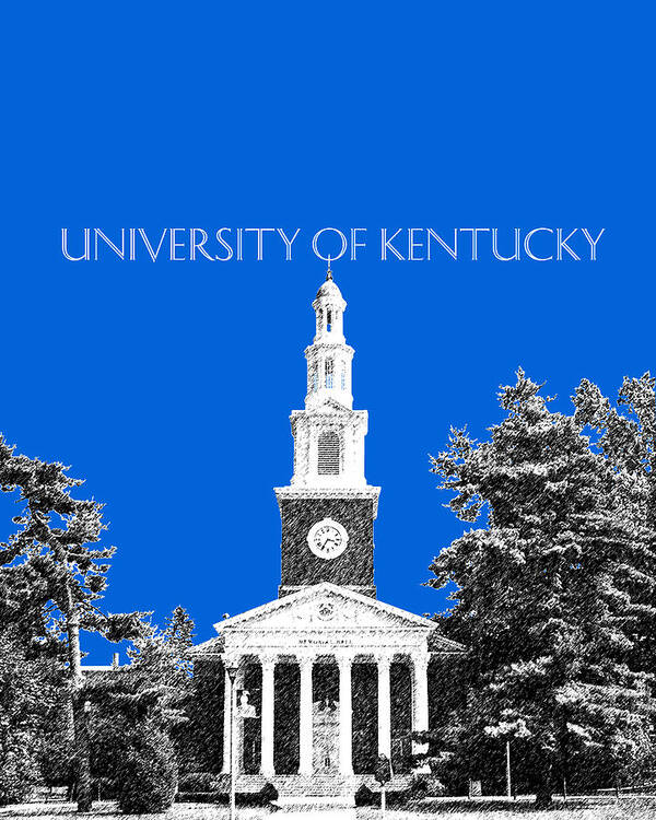 University Poster featuring the digital art University of Kentucky - Blue by DB Artist