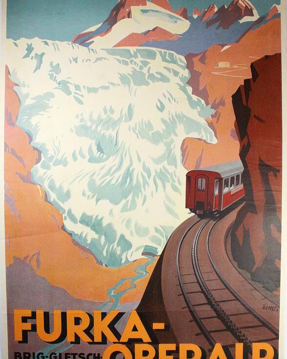 Vintage Travel Posters Poster featuring the digital art Vintage Travel Posters by MotionAge Designs