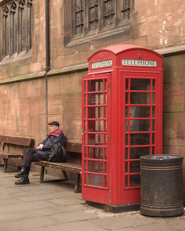 Telephone Booth Poster featuring the photograph Waiting on a Call by Mike McGlothlen