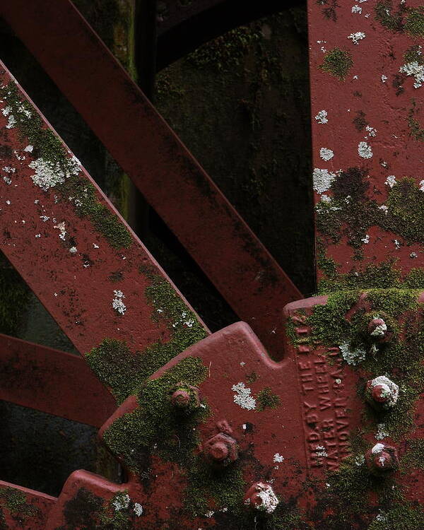 Waterwheel Hub Poster featuring the photograph Waterwheel Up Close by Daniel Reed