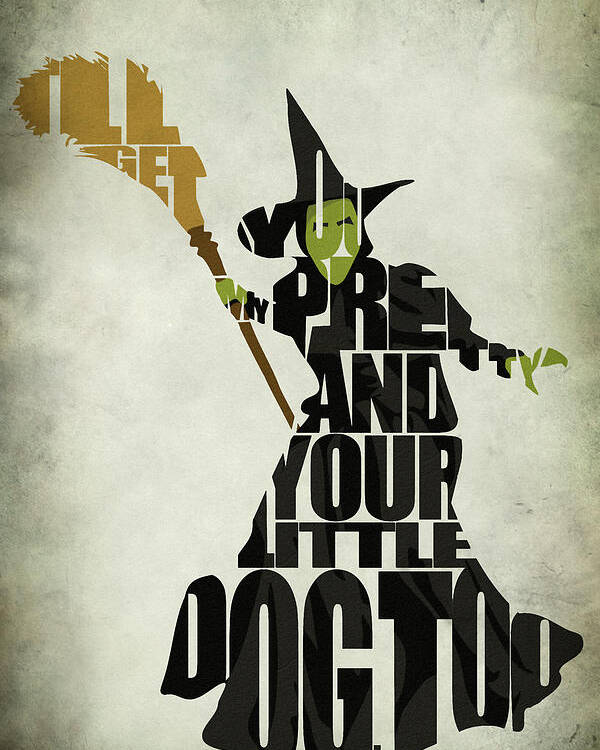 Wicked Witch Of The West Poster featuring the digital art Wicked Witch of the West by Inspirowl Design