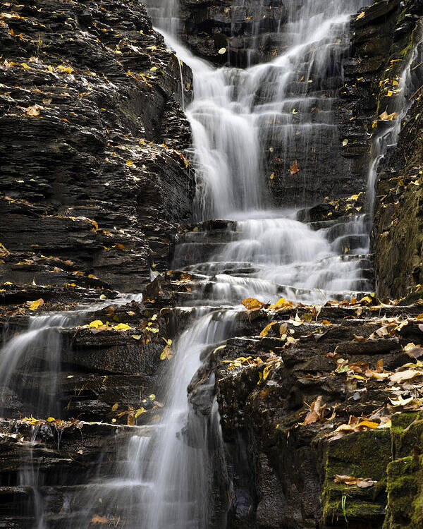 Buttermilk Falls Poster featuring the photograph Winding Waterfall by Christina Rollo