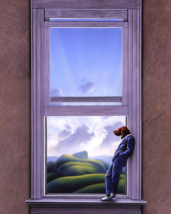 Surreal Poster featuring the painting Window of Dreams by Jerry LoFaro