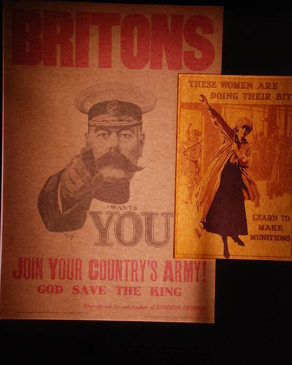 Wwi Poster featuring the photograph WW1 Recruitment Posters by Kenny Glover