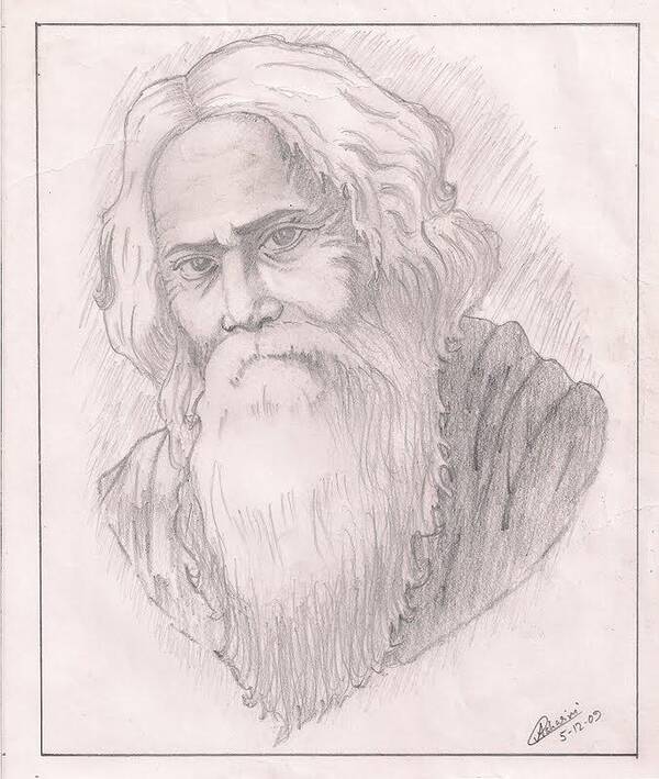 Rabindranath Tagore  Buddha painting canvas Pencil drawings easy Face  pencil drawing