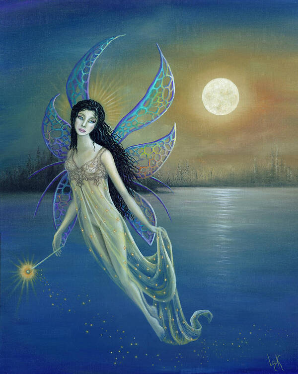 Blue Moon Fairy Poster By Bk Lusk