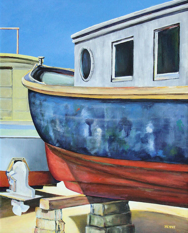 Boat Poster featuring the painting Boat Hull by Robert Henne