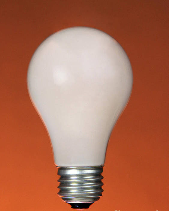 Object Poster featuring the photograph Incandescent Light Bulb by Photo Researchers, Inc.