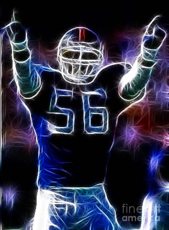  Lawrence Taylor Giants Poster, Lawrence Taylor Art