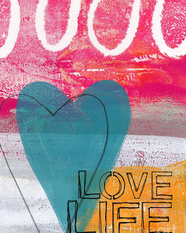 Abstract Poster featuring the painting Love Life by Linda Woods