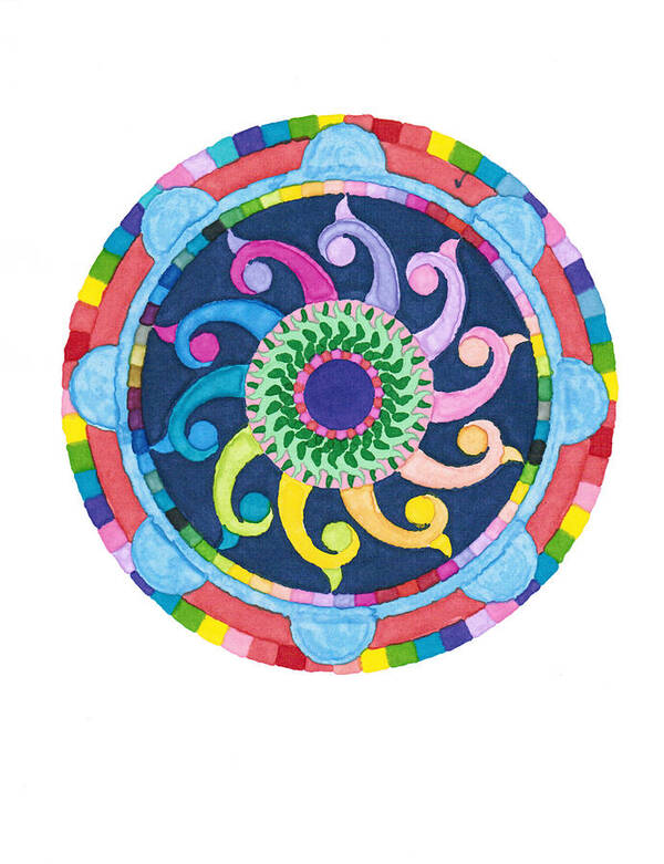 Mandala Poster featuring the digital art Mandala Meditation I by Margaret Denny