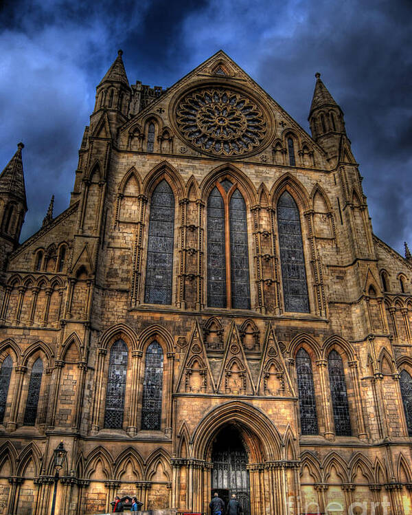 Yhun Suarez Poster featuring the photograph York Minster Cathdral South Transept by Yhun Suarez
