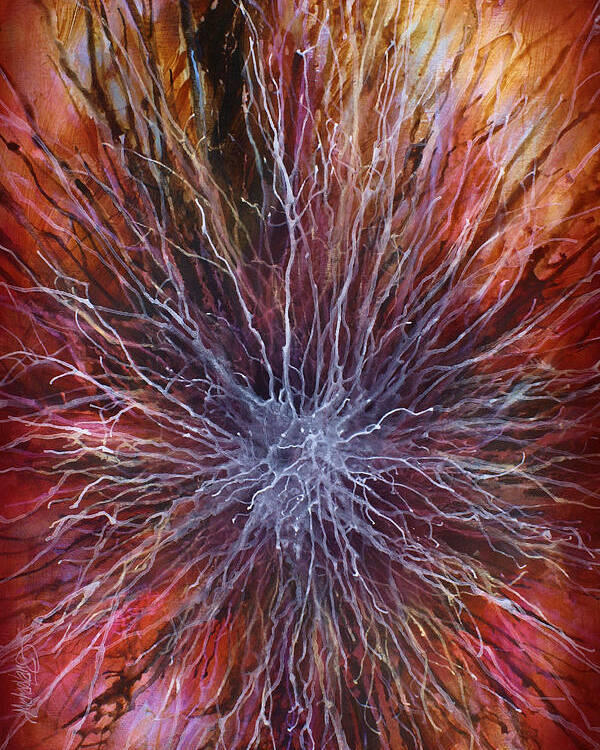 Abstract Poster featuring the painting ' Thorn' by Michael Lang