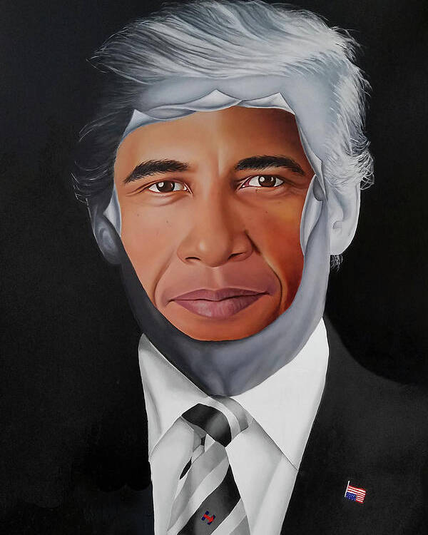 President Poster featuring the painting 45's Obsession by Vic Ritchey