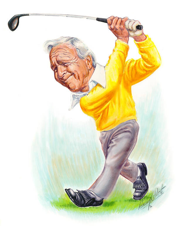 Arnie Poster featuring the drawing Arnie by Harry West