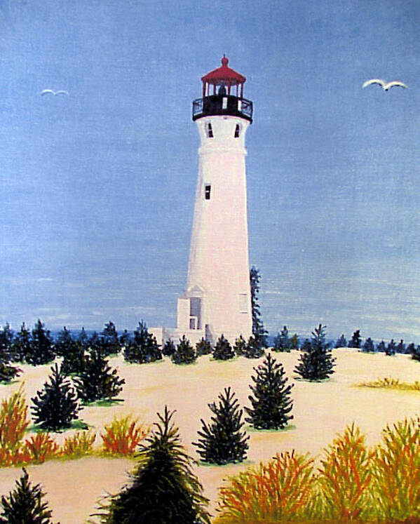 Crisp Point Lighthouse Painting Poster featuring the painting Crisp Point Lighthouse by Frederic Kohli