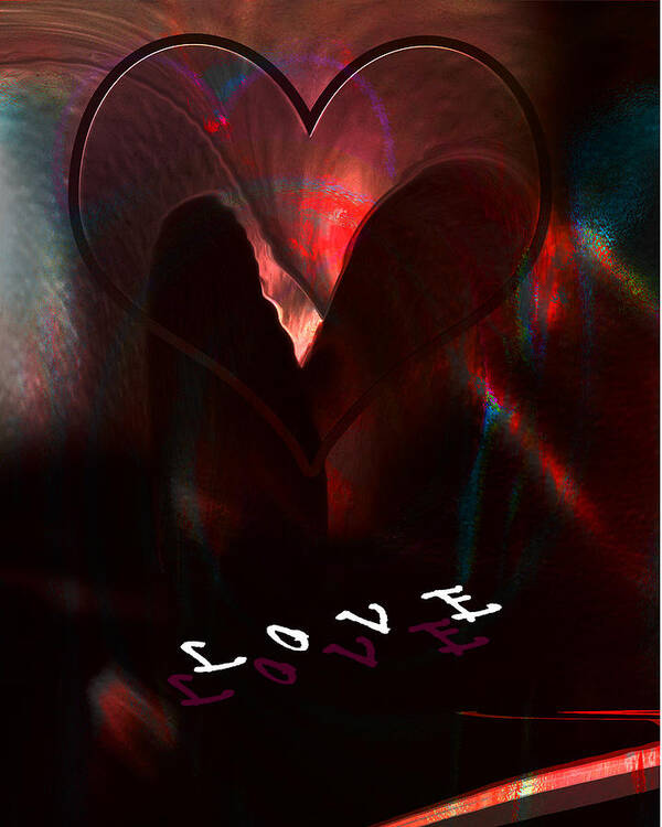 Surrealism Poster featuring the digital art Love by Gerlinde Keating - Galleria GK Keating Associates Inc