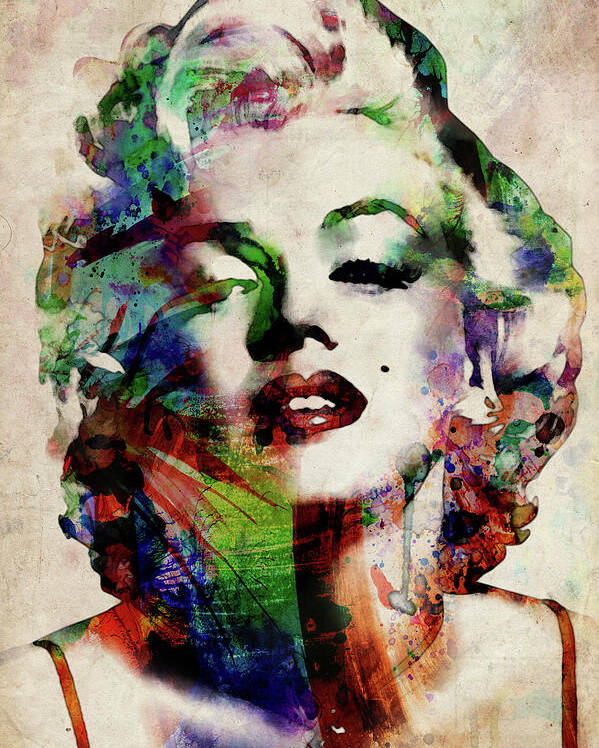 Marilyn Poster featuring the digital art Marilyn by Michael Tompsett