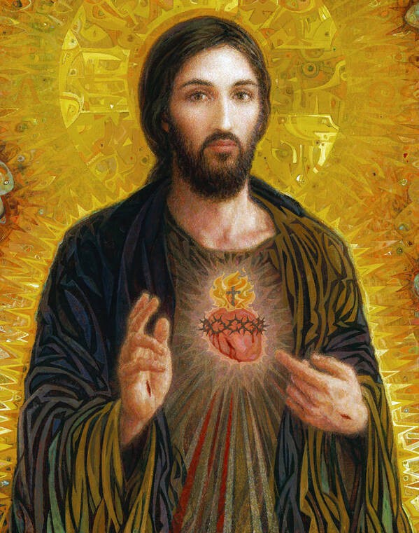 Christ Poster featuring the painting Sacred Heart of Jesus by Smith Catholic Art