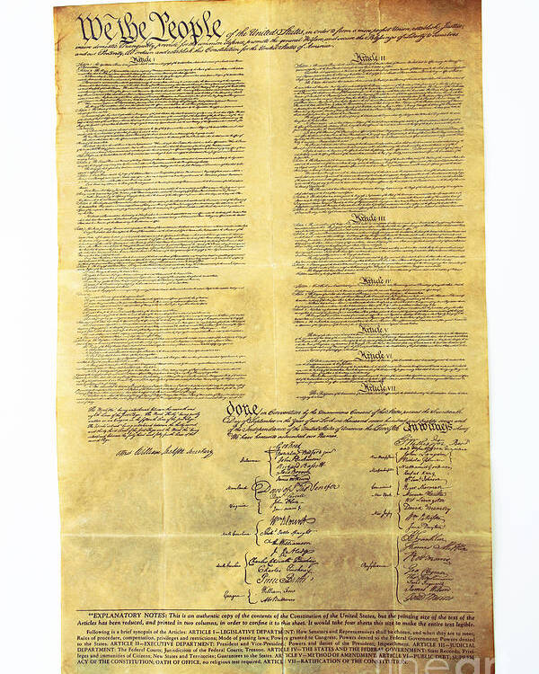 Many Sizes; Constitution Of The United States Poster