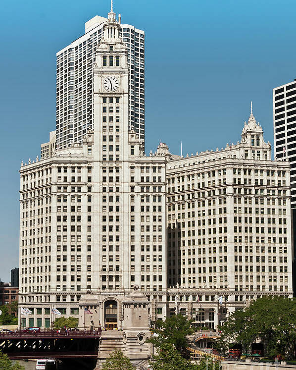 Chicago Poster featuring the photograph Wrigley Building by David Levin