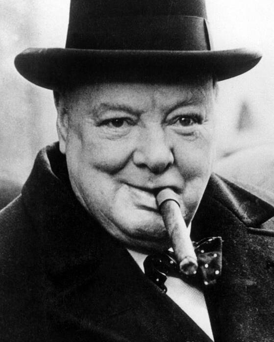 Churchill Poster featuring the photograph Winston Churchill by English School