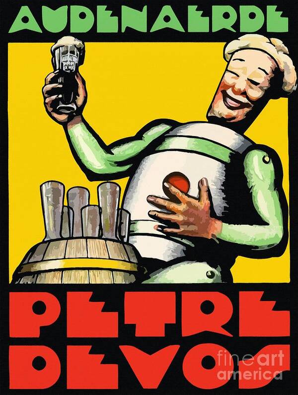 1930 Audenaerde Petre Devos Beer advert retro style Poster by Heidi De  Leeuw - Fine Art America