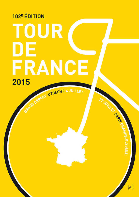 2015 Poster featuring the digital art My Tour De France Minimal Poster by Chungkong Art