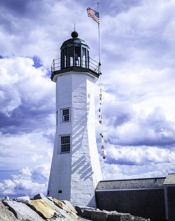 Scituate Lighthouse Poster featuring the photograph Old Scituate Light #2 by Kate Hannon