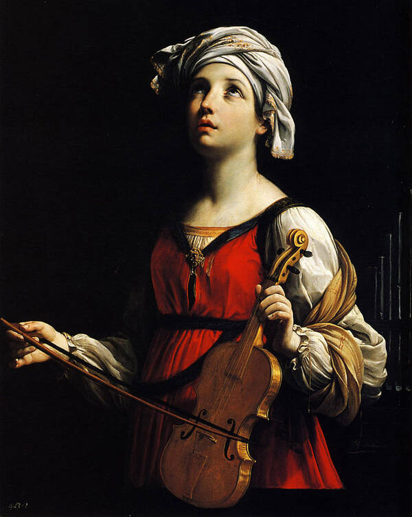 St Cecilia - Guido Reni Poster featuring the painting Guido Reni by MotionAge Designs