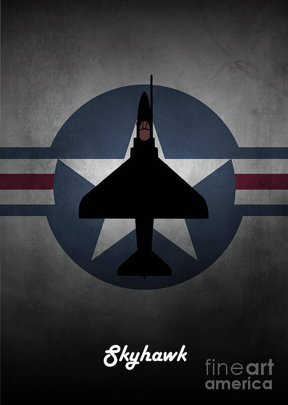 A4 Skyhawk Poster featuring the digital art A4 Skyhawk US Navy by Airpower Art