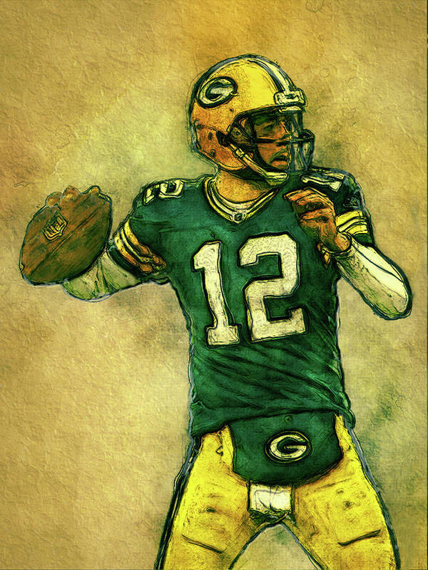 Aaron Rodgers Green Bay Packers Poster by Jack Zulli - Pixels
