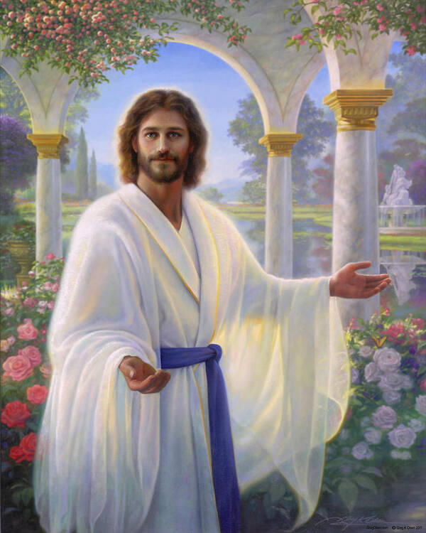 Jesus Poster featuring the painting Abide With Me by Greg Olsen