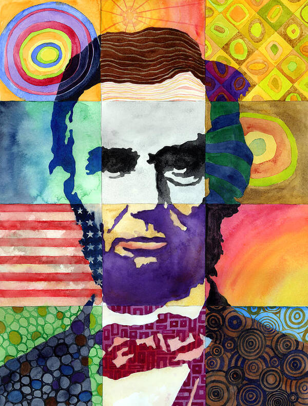 Abraham Poster featuring the painting Abraham Lincoln Portrait Study by Hailey E Herrera