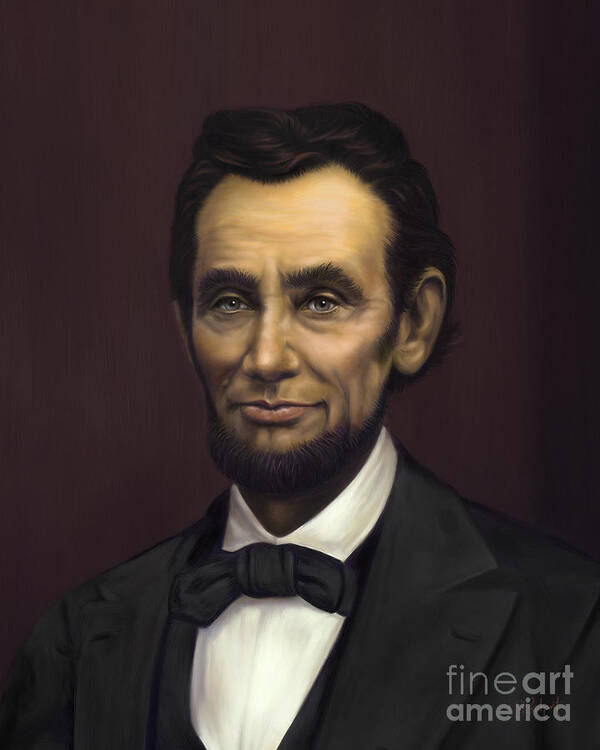 Abraham Lincoln Poster featuring the painting Abraham Lincoln by Sue Brehant