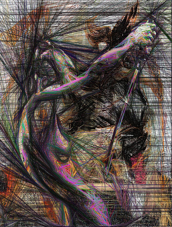 Rafael Salazar Poster featuring the digital art Abstract Sketch 1334 by Rafael Salazar