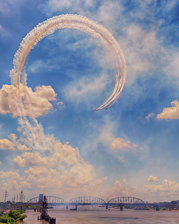 Aeroshell Poster featuring the photograph Airshow at the Lou by Susan Rissi Tregoning