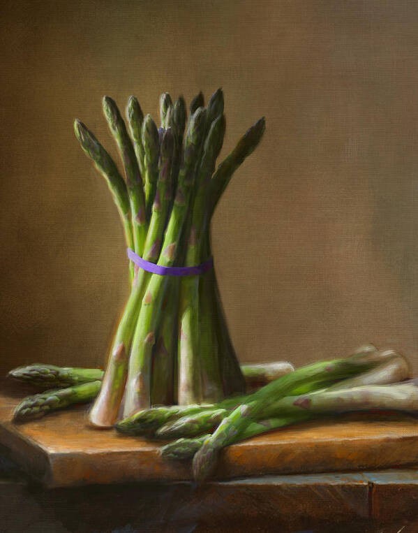 Robert Papp Poster featuring the painting Asparagus by Robert Papp
