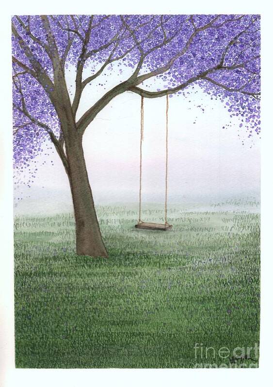 Jacaranda Poster featuring the painting Beginnings of Spring by Hilda Wagner