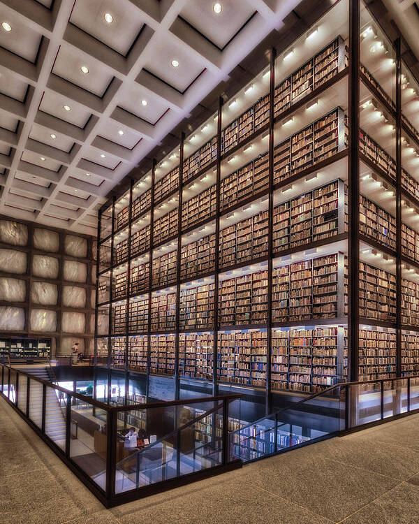 Yale University Library Poster featuring the photograph Beinecke Rare Book and Manuscript Library by Susan Candelario