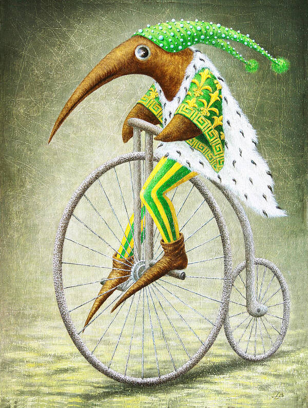 Bicycle Poster featuring the painting Bicycle by Lolita Bronzini