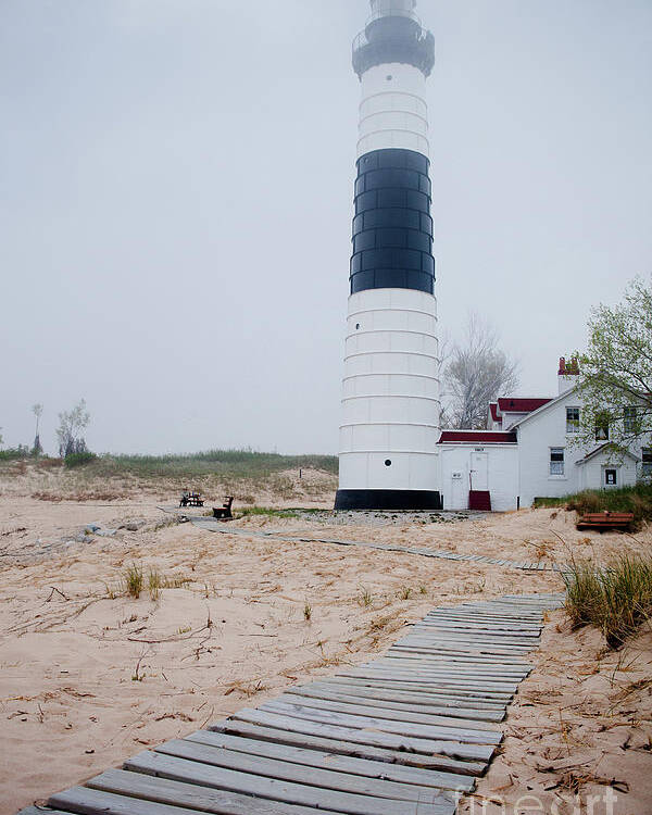 Big Sable Point Light Poster featuring the photograph Big Sable Point Light by Rich S
