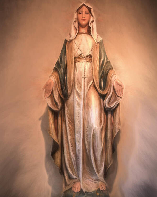 Virgin Mary Poster featuring the photograph Blessed Virgin Mary by Donna Kennedy