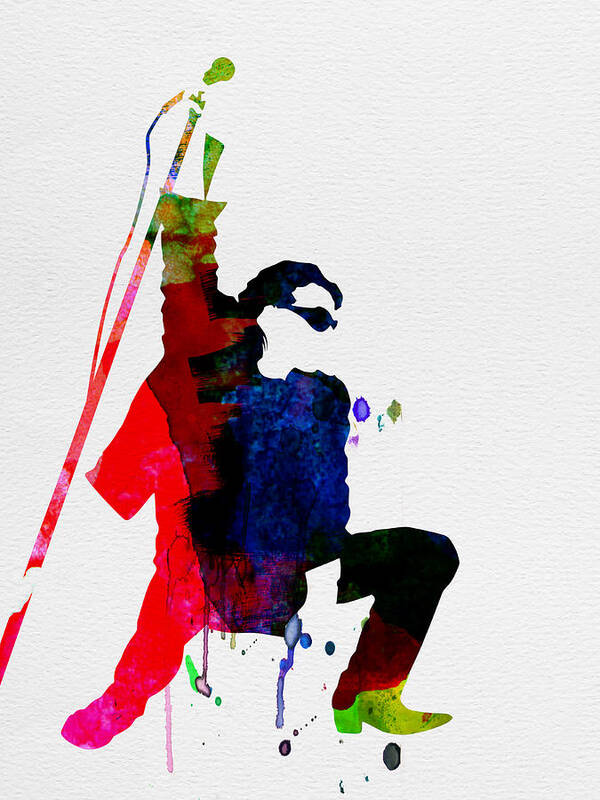 Bono Poster featuring the painting Bono Watercolor by Naxart Studio
